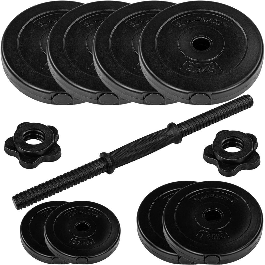 Gantera, MOVIT®, 15 kg, negru - Gorilla Sports Ro