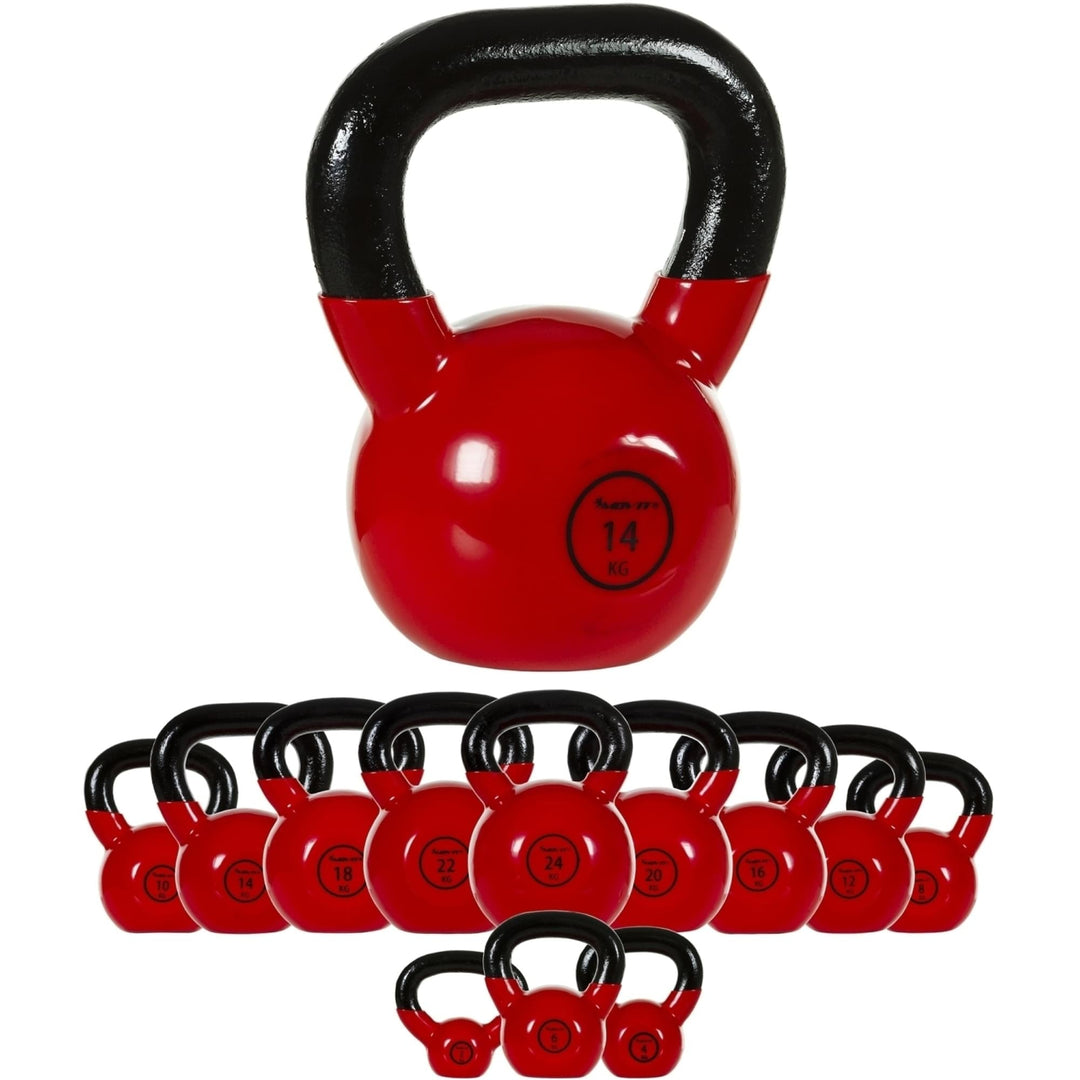 Kettlebell profesional, MOVIT®, 14 kg, fonta, rosu - Gorilla Sports Ro