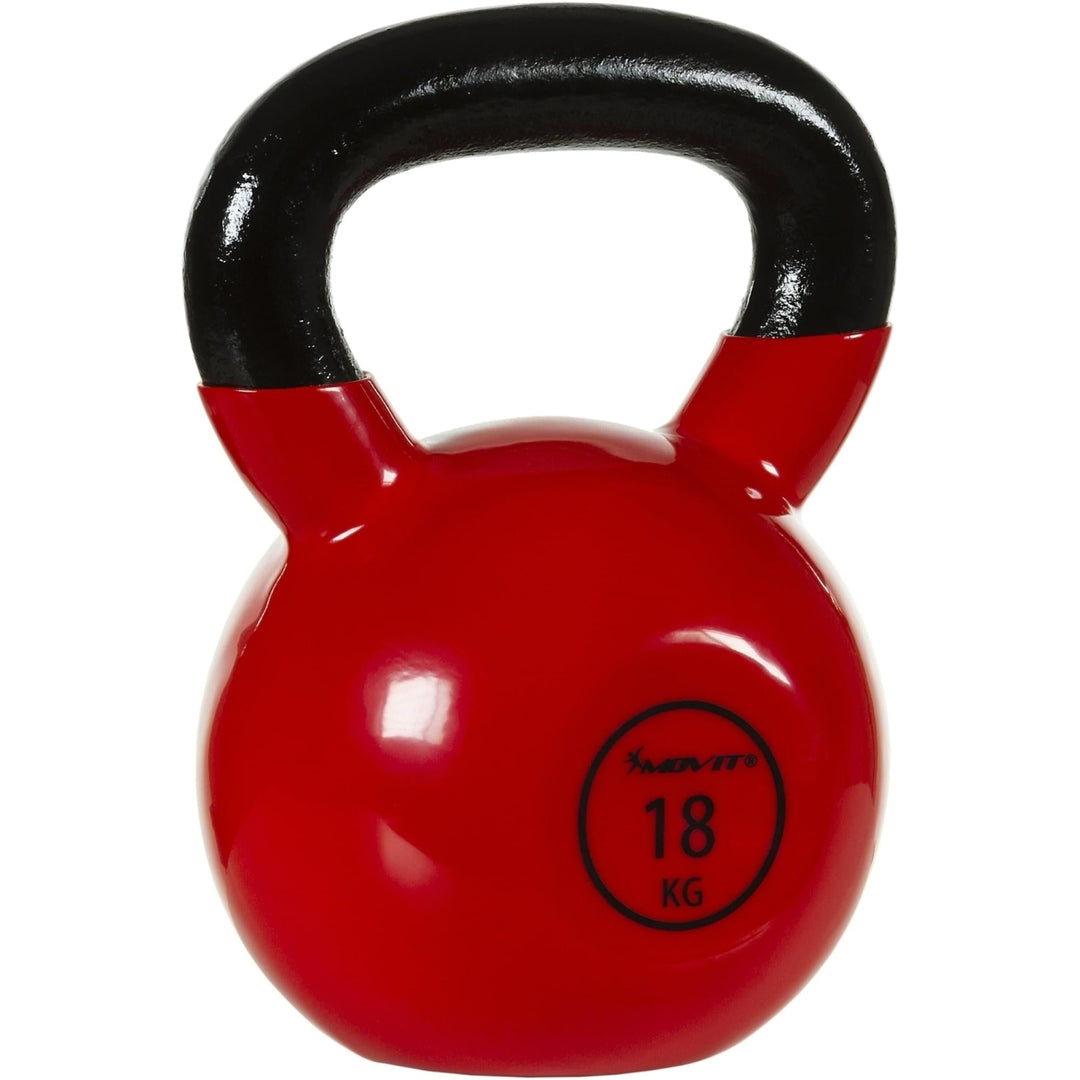 Kettlebell profesional, MOVIT®, 18 kg, fonta, rosu - Gorilla Sports Ro