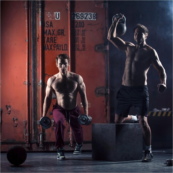 Kettlebell profesional MOVIT®, 20 kg din fonta, rosu - Gorilla Sports Ro