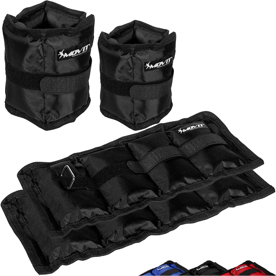 Set de 4 greutati pentru incheietura mana / glezna, MOVIT®,  negru - Gorilla Sports Ro