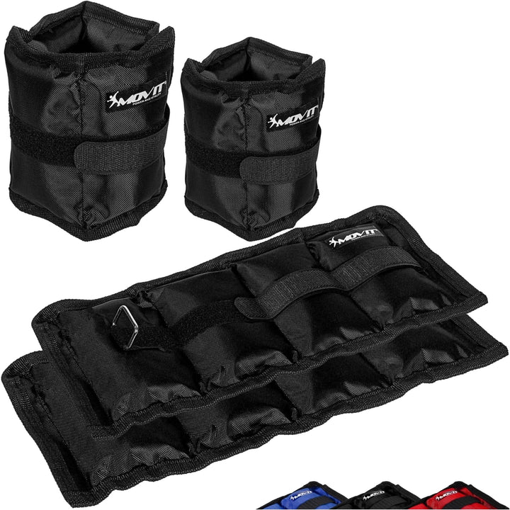 Set de 4 greutati pentru incheietura mana / glezna, MOVIT®,  negru - Gorilla Sports Ro
