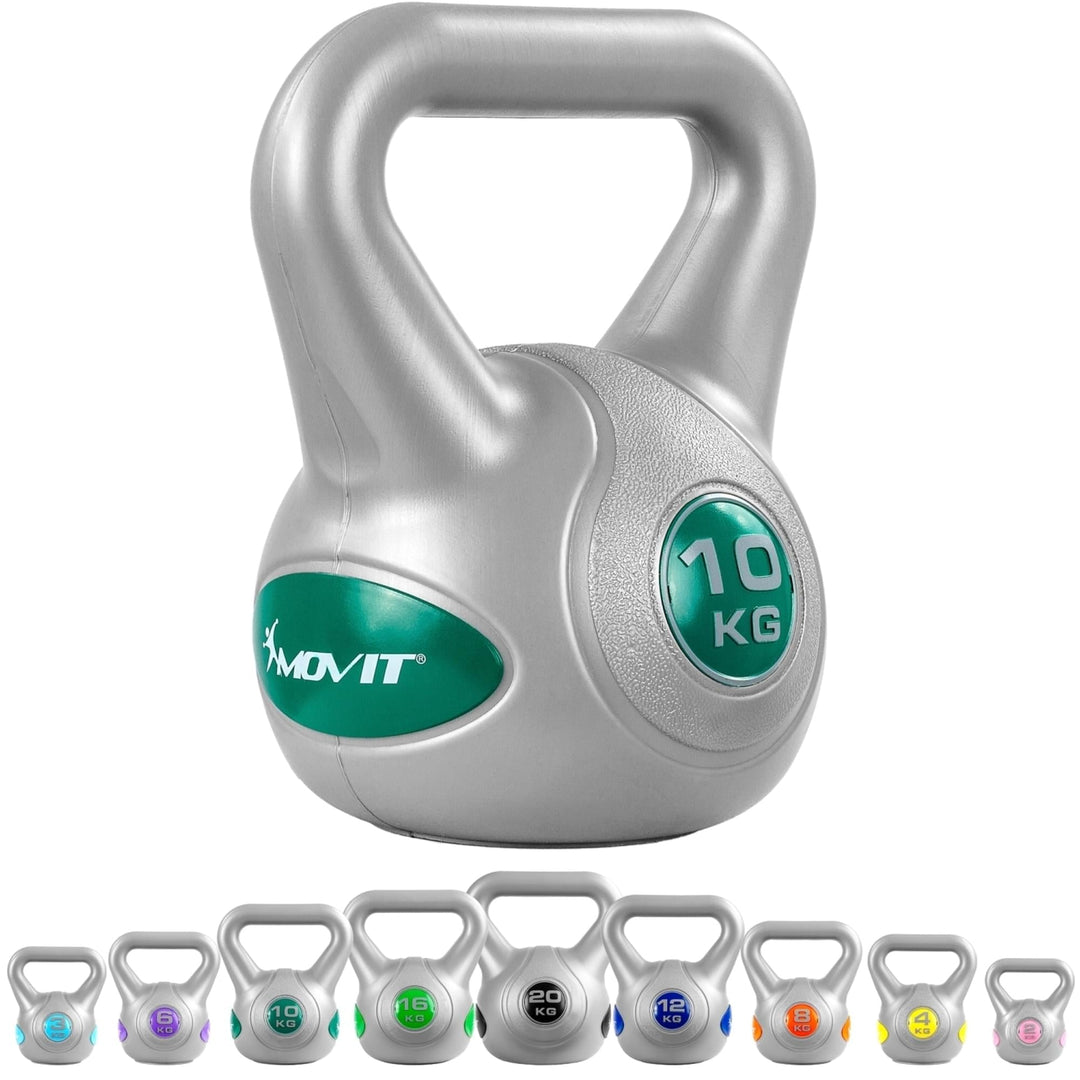 Kettlebell, MOVIT®, STYLISH, 10kg, albastru petrol - Gorilla Sports Ro