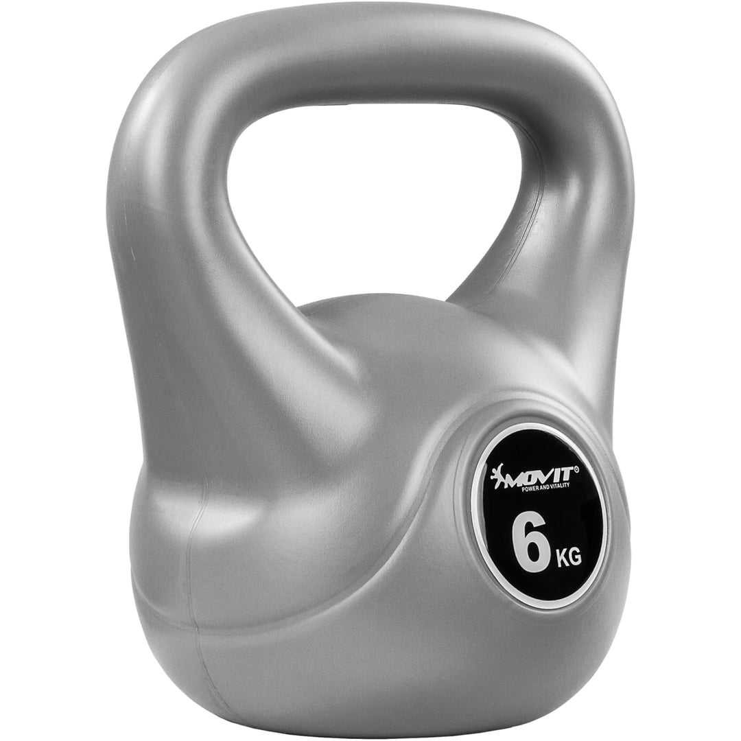 Kettlebell, MOVIT®, 6 kg, gri - Gorilla Sports Ro