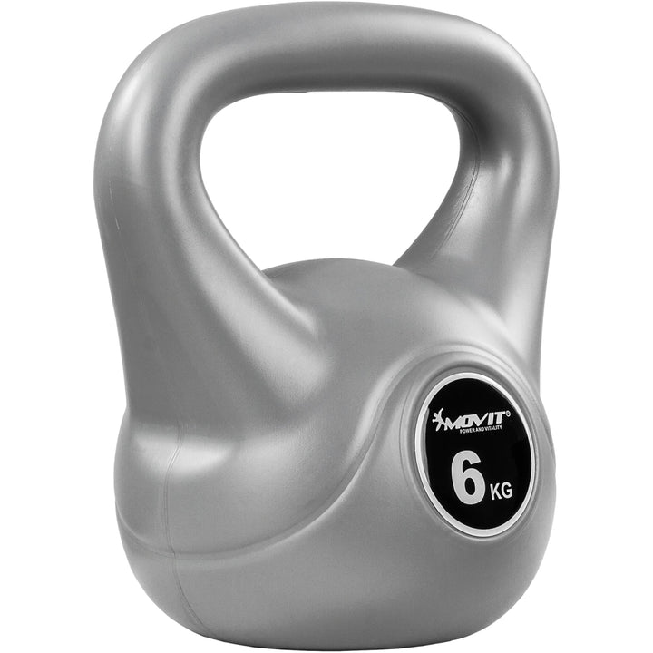 Kettlebell, MOVIT®, 6 kg, gri - Gorilla Sports Ro