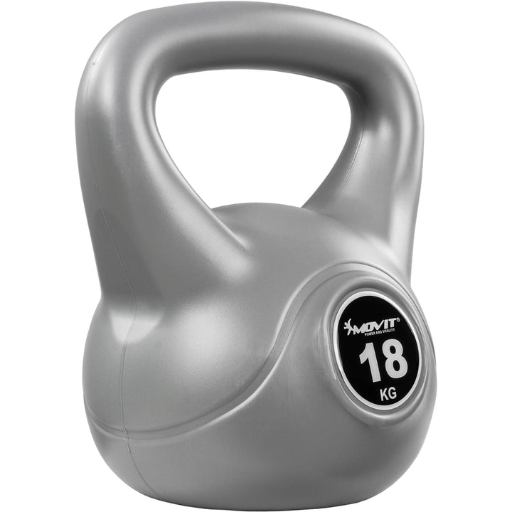 Kettlebell, MOVIT® de 18 kg, gri - Gorilla Sports Ro