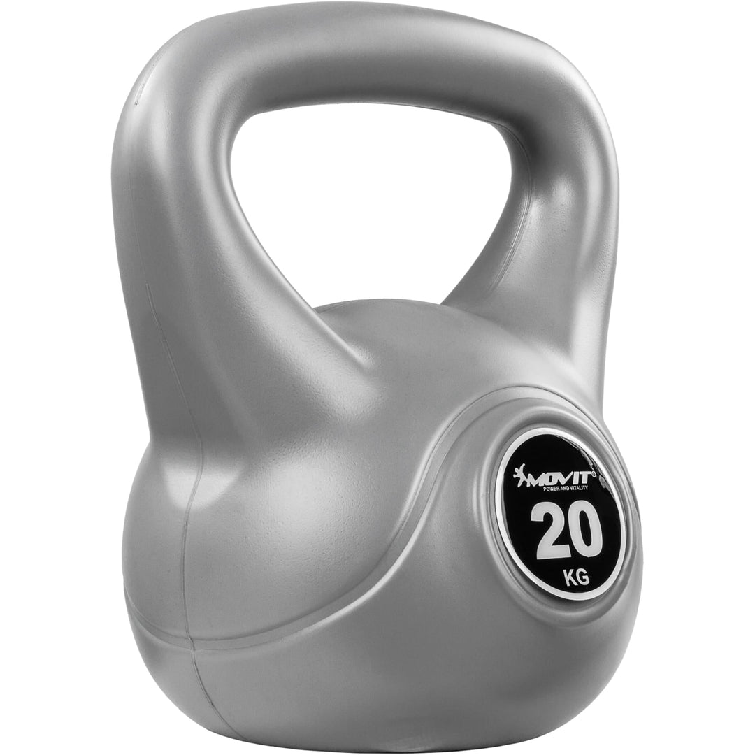 Kettlebell , MOVIT® de 20 kg, gri - Gorilla Sports Ro