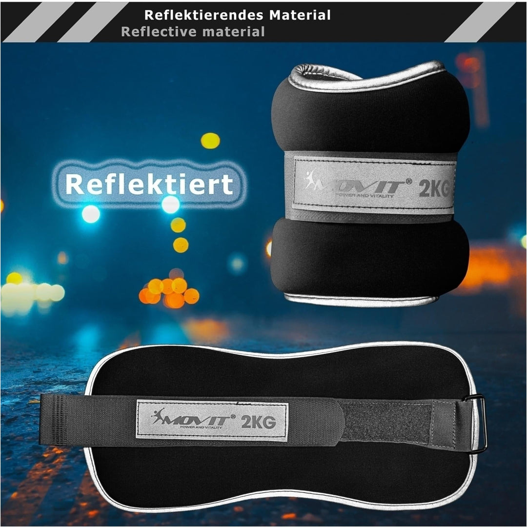 Greutati din neopren pentru incheietura mana/glezna MOVIT® 2x0,5 kg, albastru, Gorilla Sports - Gorilla Sports Ro