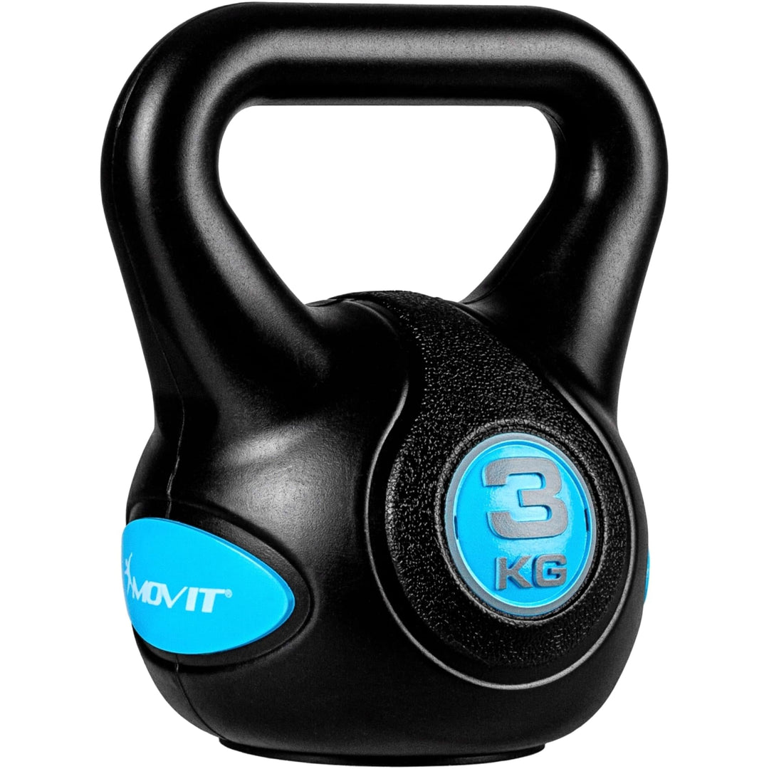 Kettlebell, MOVIT®, fonta, 3kg, negru - Gorilla Sports Ro