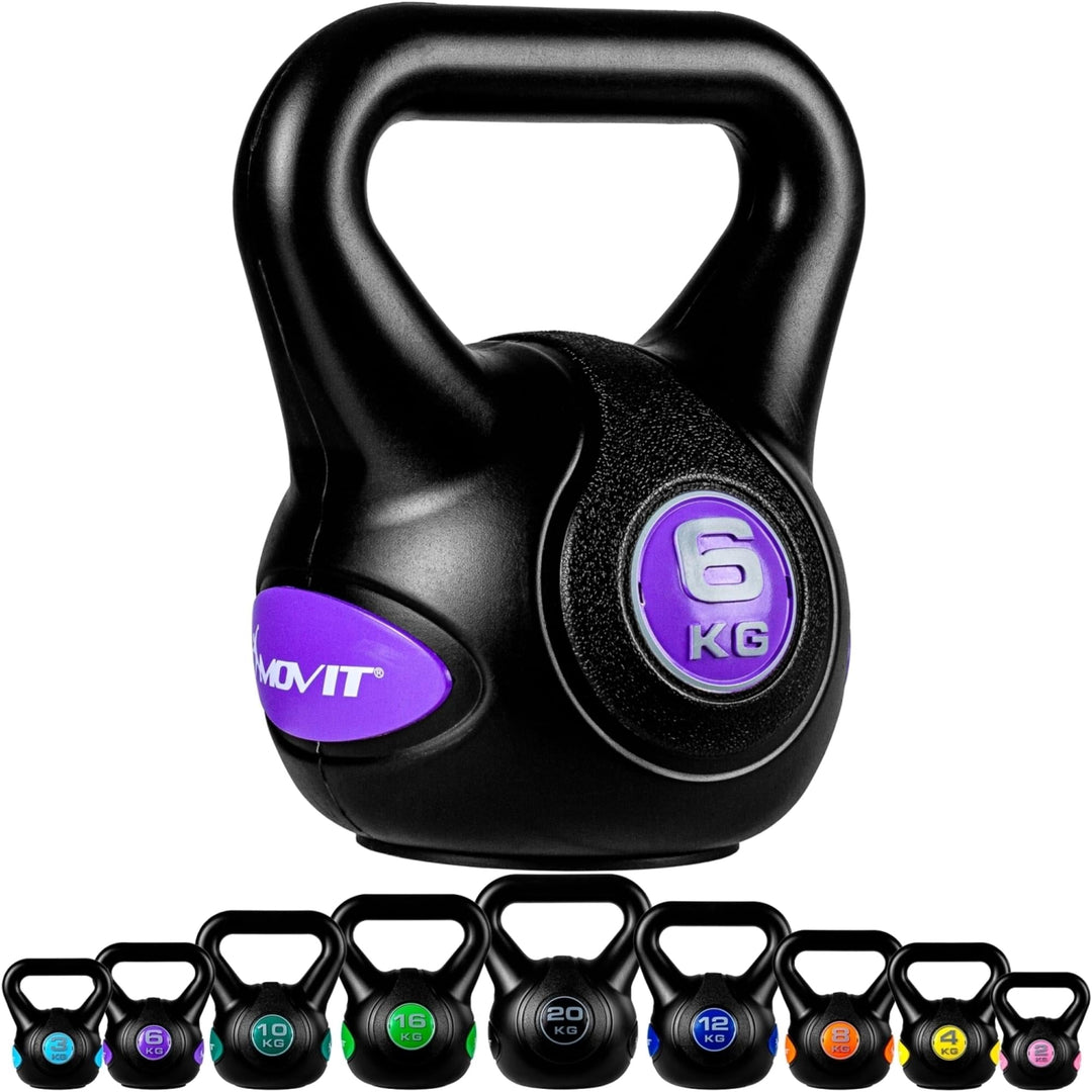 Kettlebell, ciment, 2 - 20 KG, negru MOVIT