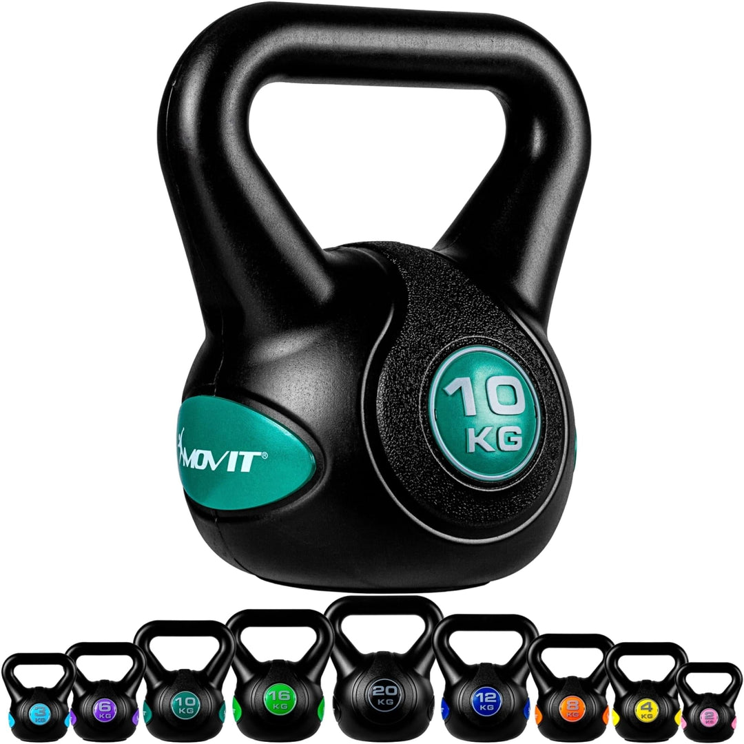Kettlebell, ciment, 2 - 20 KG, negru MOVIT