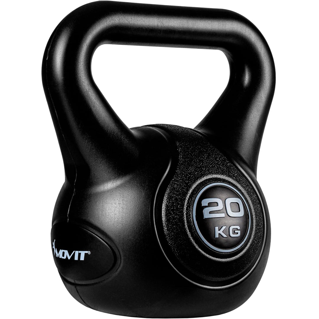 Kettlebell, ciment, 2 - 20 KG, negru MOVIT