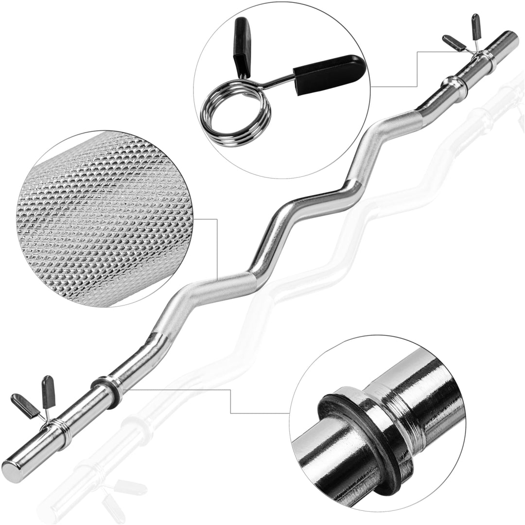 Bara, MOVIT®, 120 cm, cromata, blocare piulita - Gorilla Sports Ro