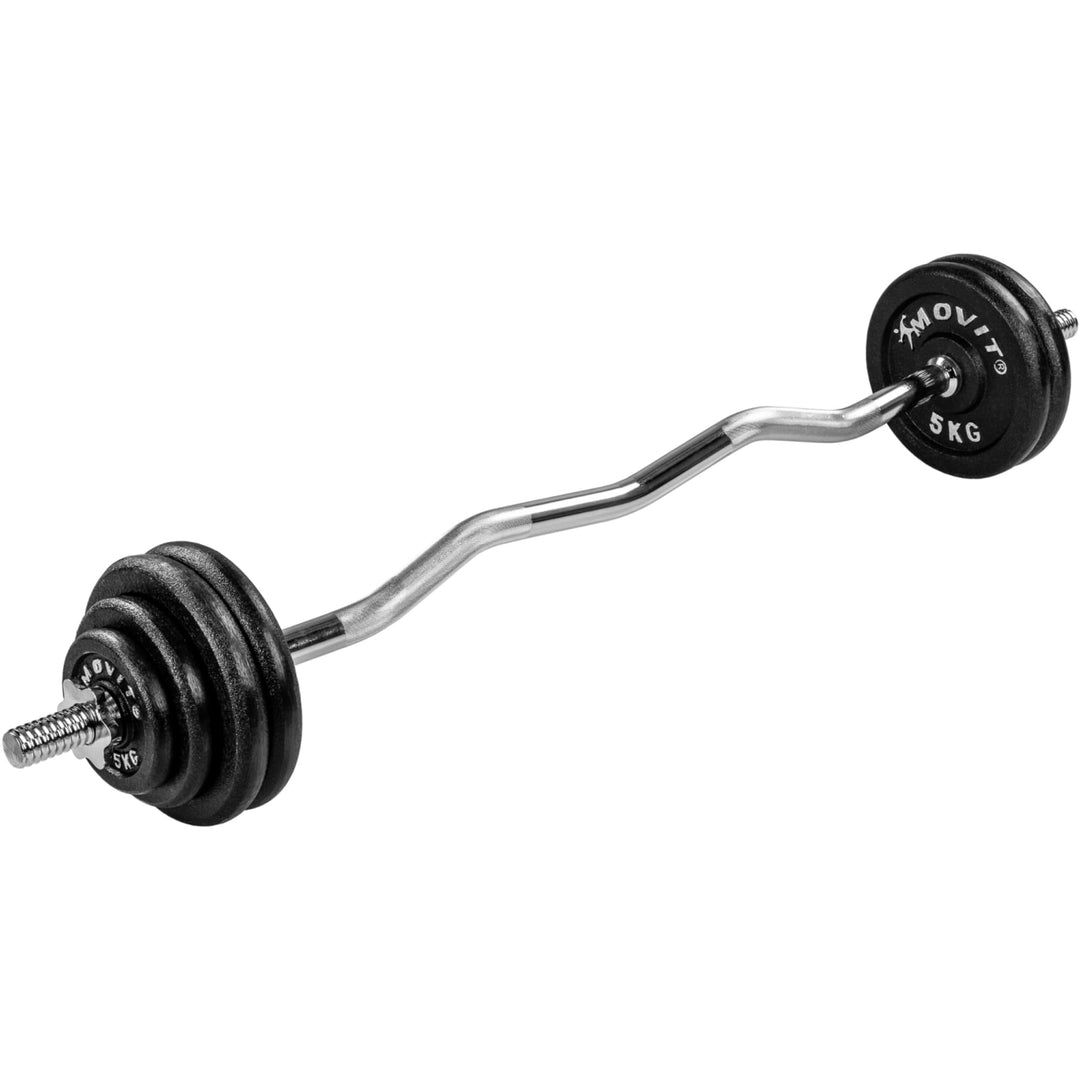 Haltera profesionala MOVIT®, 35 kg, inchidere cu piulita in stea - Gorilla Sports Ro