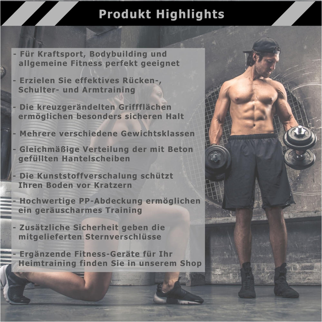 Haltera profesionala MOVIT®, 35 kg, inchidere cu piulita in stea - Gorilla Sports Ro