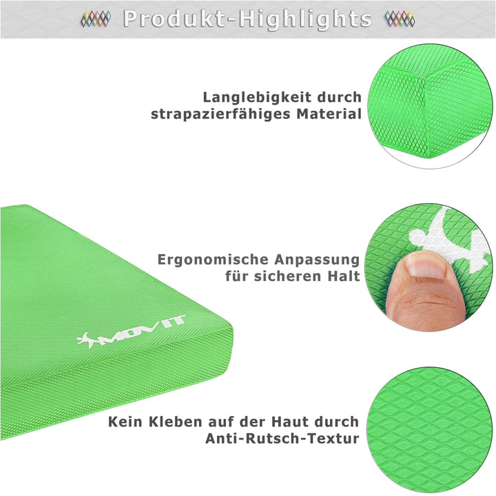 Caramida suport umeri yoga echilibru + banda de gimnastica, Multiple Culori MOVIT