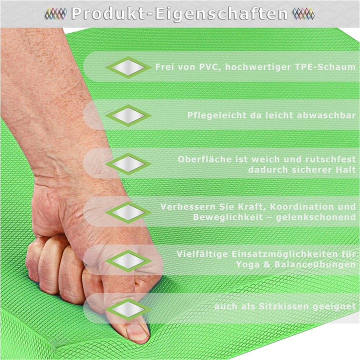 Caramida suport umeri yoga echilibru + banda de gimnastica, Multiple Culori MOVIT