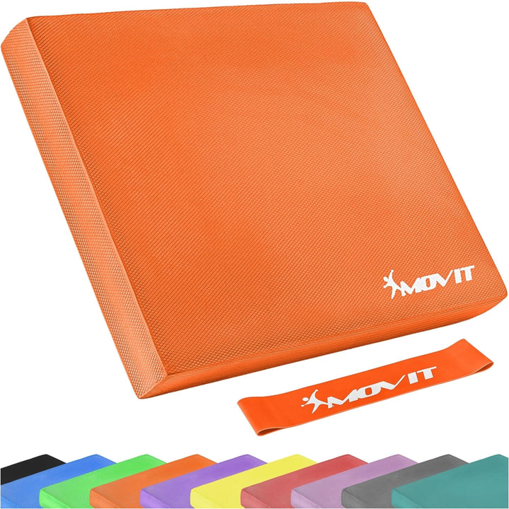 Caramida suport umeri yoga echilibru + banda de gimnastica, Multiple Culori MOVIT
