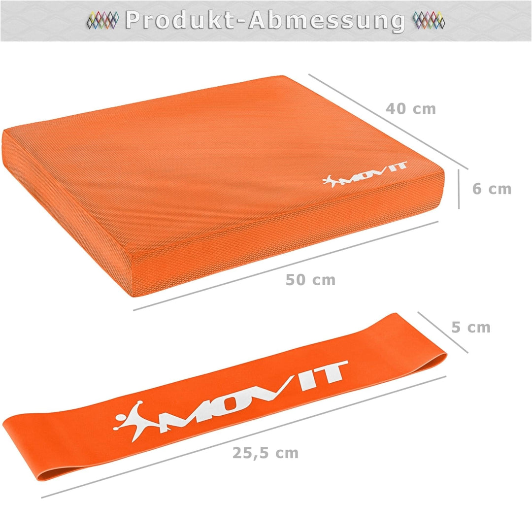 Caramida suport umeri yoga echilibru + banda de gimnastica, Multiple Culori MOVIT