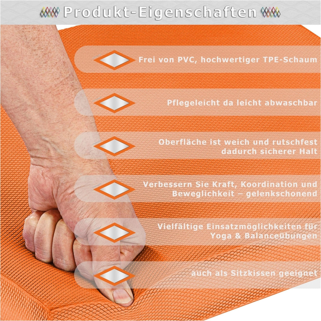 Caramida suport umeri yoga echilibru + banda de gimnastica, Multiple Culori MOVIT