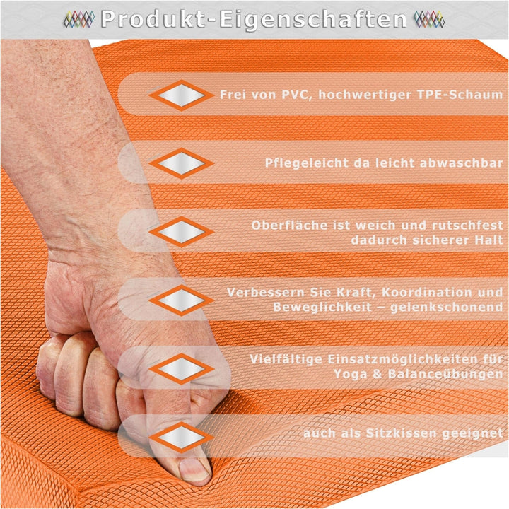 Caramida suport umeri yoga echilibru + banda de gimnastica, Multiple Culori MOVIT