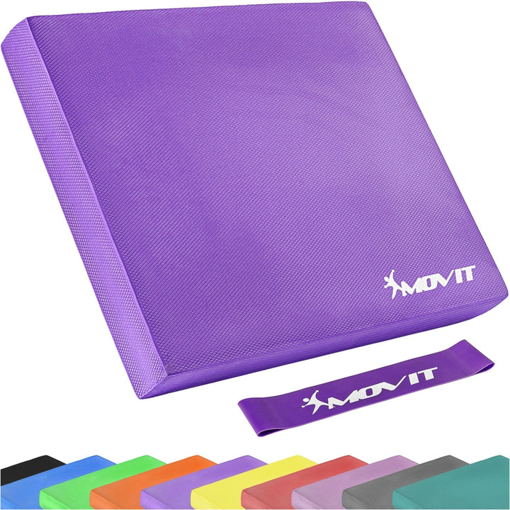 Caramida suport umeri yoga echilibru + banda de gimnastica, Multiple Culori MOVIT