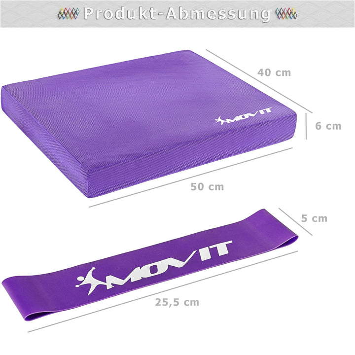 Caramida suport umeri yoga echilibru + banda de gimnastica, Multiple Culori MOVIT