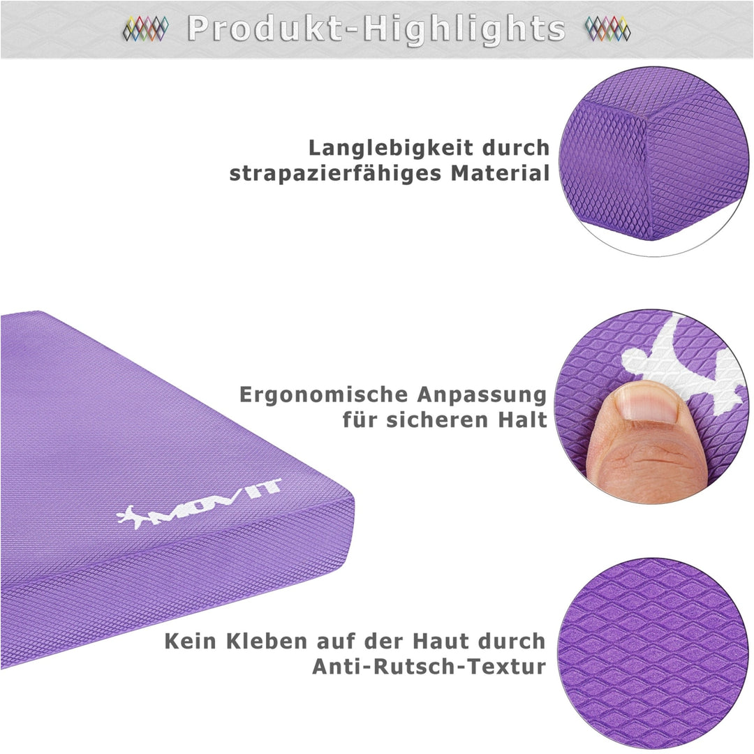 Caramida suport umeri yoga echilibru + banda de gimnastica, Multiple Culori MOVIT