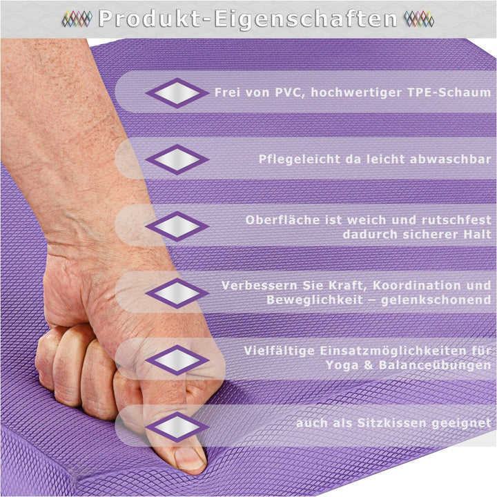 Caramida suport umeri yoga echilibru + banda de gimnastica, Multiple Culori MOVIT