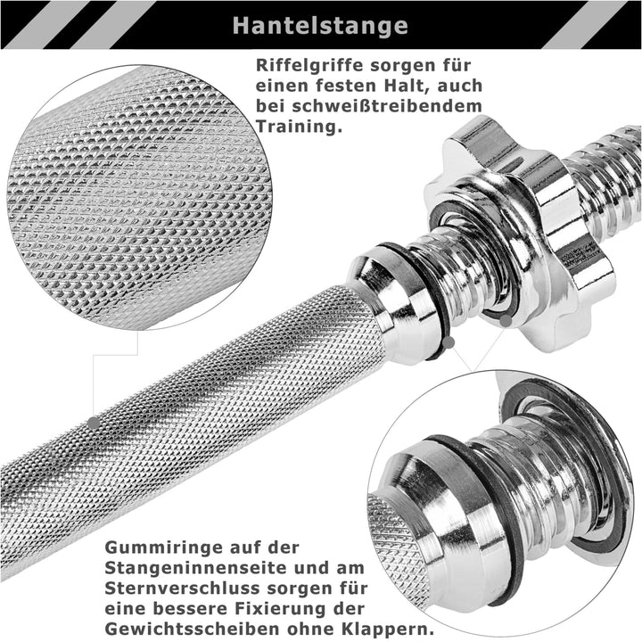 Gantera profesionala, MOVIT®, 20 kg, fonta - Gorilla Sports Ro