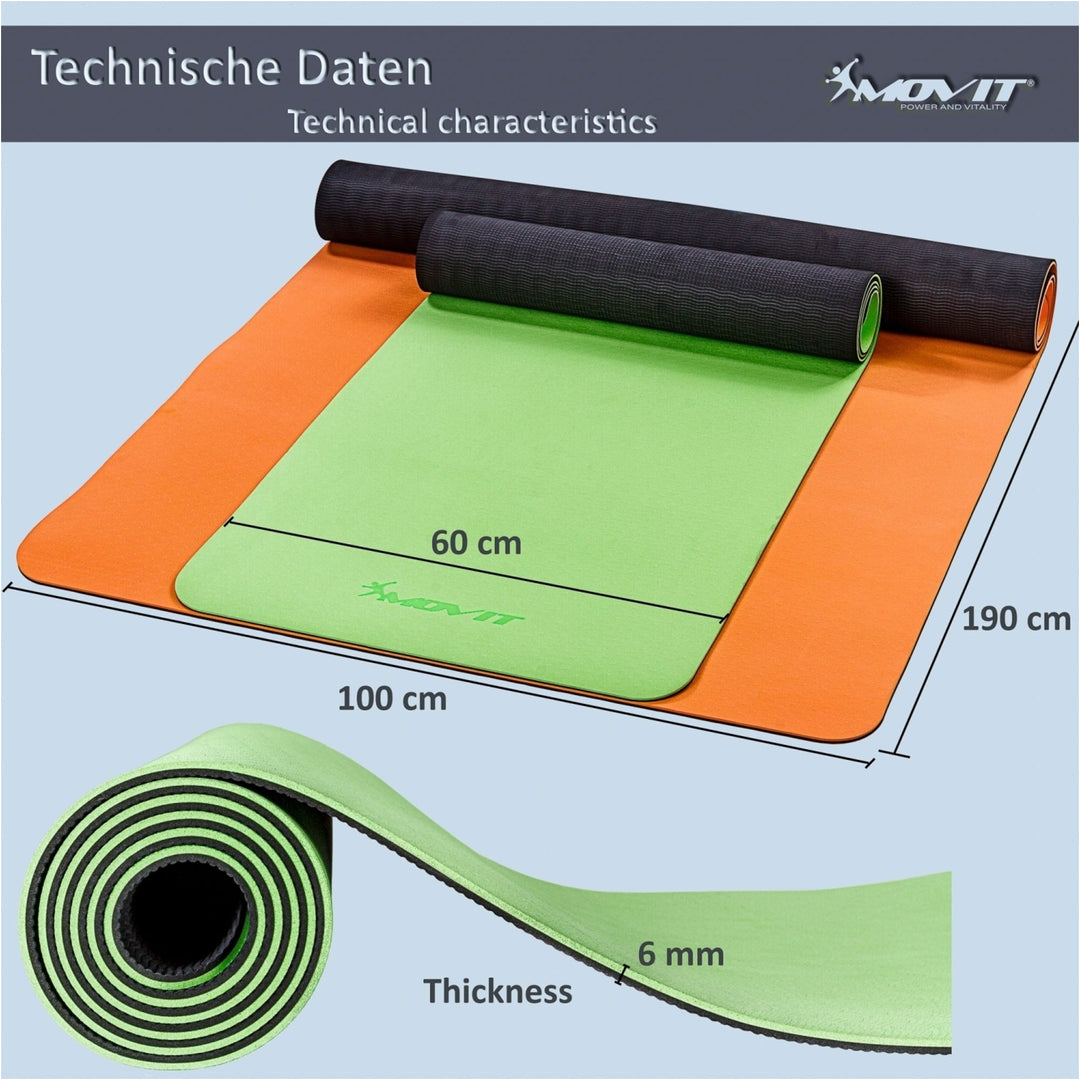 Covoras de gimnastica, MOVIT®, 190 x 100 x 0,6cm, roz - Gorilla Sports Ro