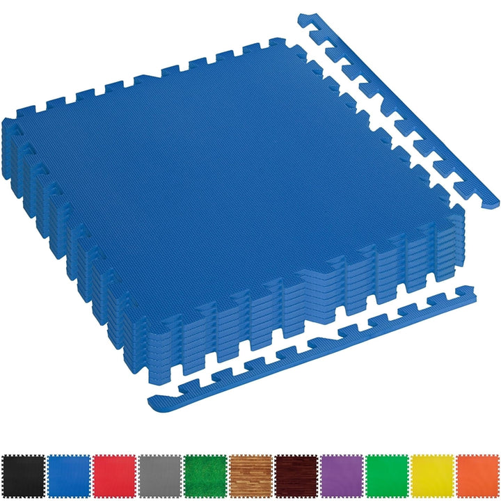 Set de 8 covorase de protectie, MOVIT®, 3m², albastru - Gorilla Sports Ro