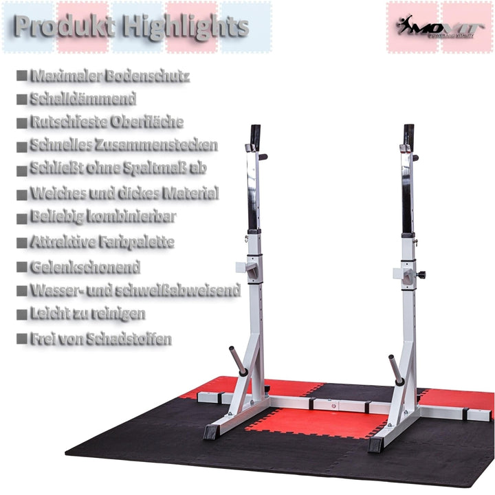 Set de 8 covorase de protectie, MOVIT®, 3m², albastru - Gorilla Sports Ro