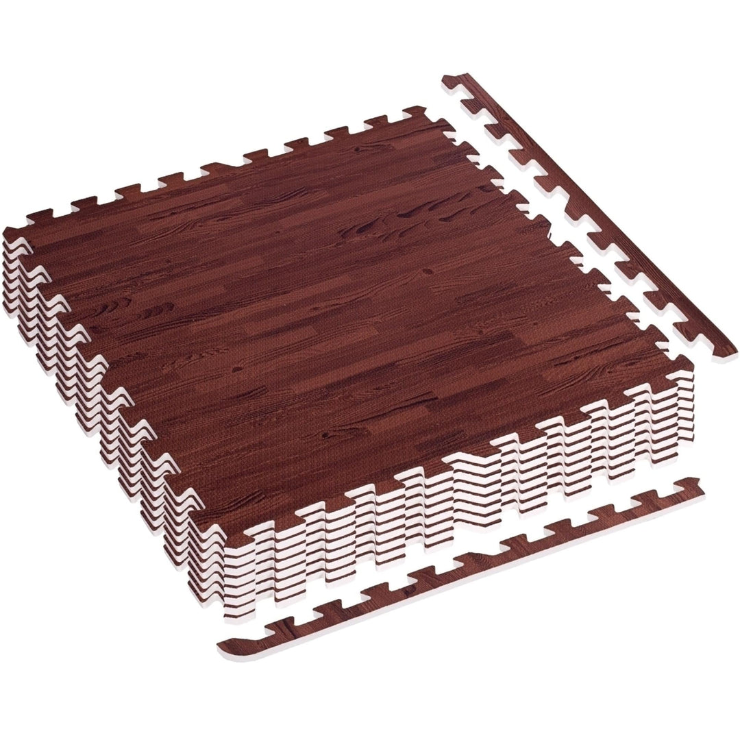 Set de 8 covorase de protectie, MOVIT®, 3m², lemn inchis - Gorilla Sports Ro