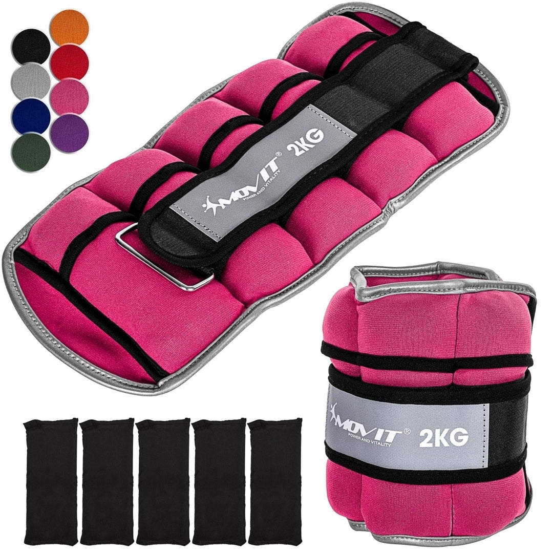Greutati din neopren, MOVIT® 2 x 2 kg, roz - Gorilla Sports Ro