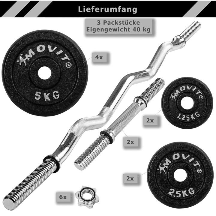 Set gantere MOVIT® 40 kg - Gorilla Sports Ro