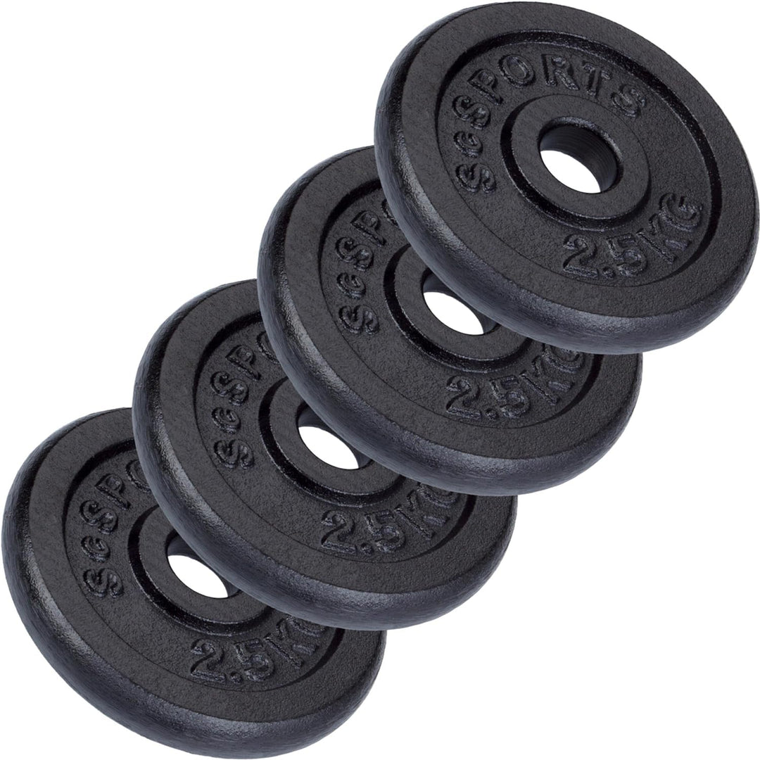 Set de placi de greutate, 2 - 20 KG, 30/31 mm, din fonta, negru ScSports