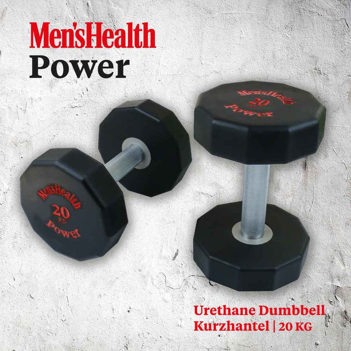 Ganteră profesională acoperită cu poliuretan, 5–30 KG, Lukadora