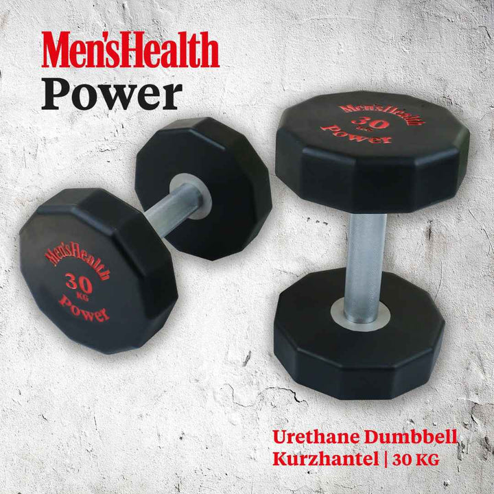 Ganteră profesională acoperită cu poliuretan, 5–30 KG, Lukadora