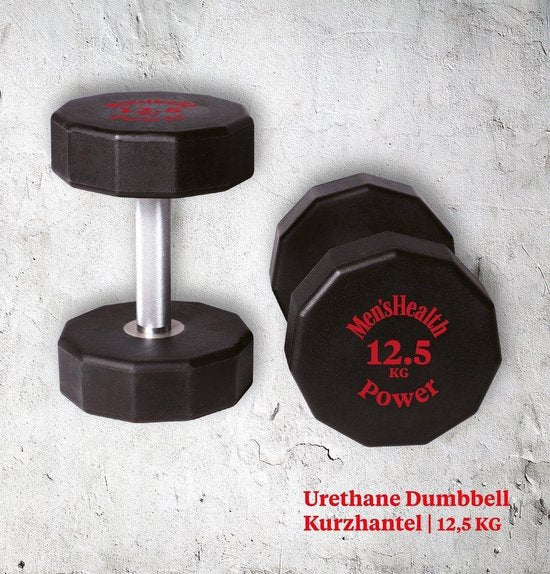 Ganteră profesională acoperită cu poliuretan, 5–30 KG, Lukadora