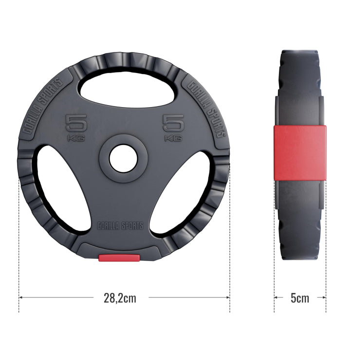 Set discuri cu grip umplute cu ciment 30 Kg 30/31mm Gorilla Sports