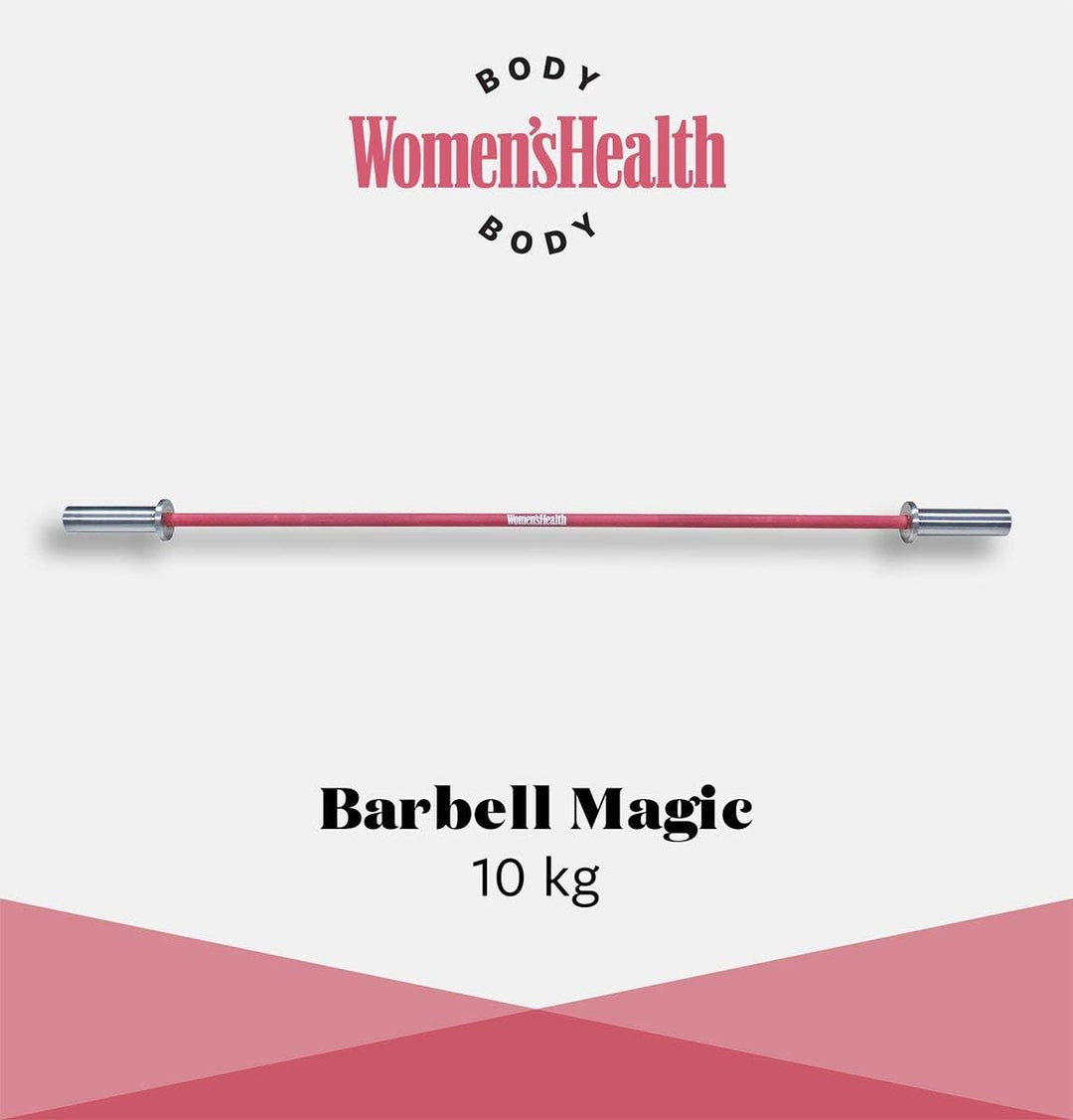 Bară olimpica, 50/51 mm, roz, 10 KG, Lukadora