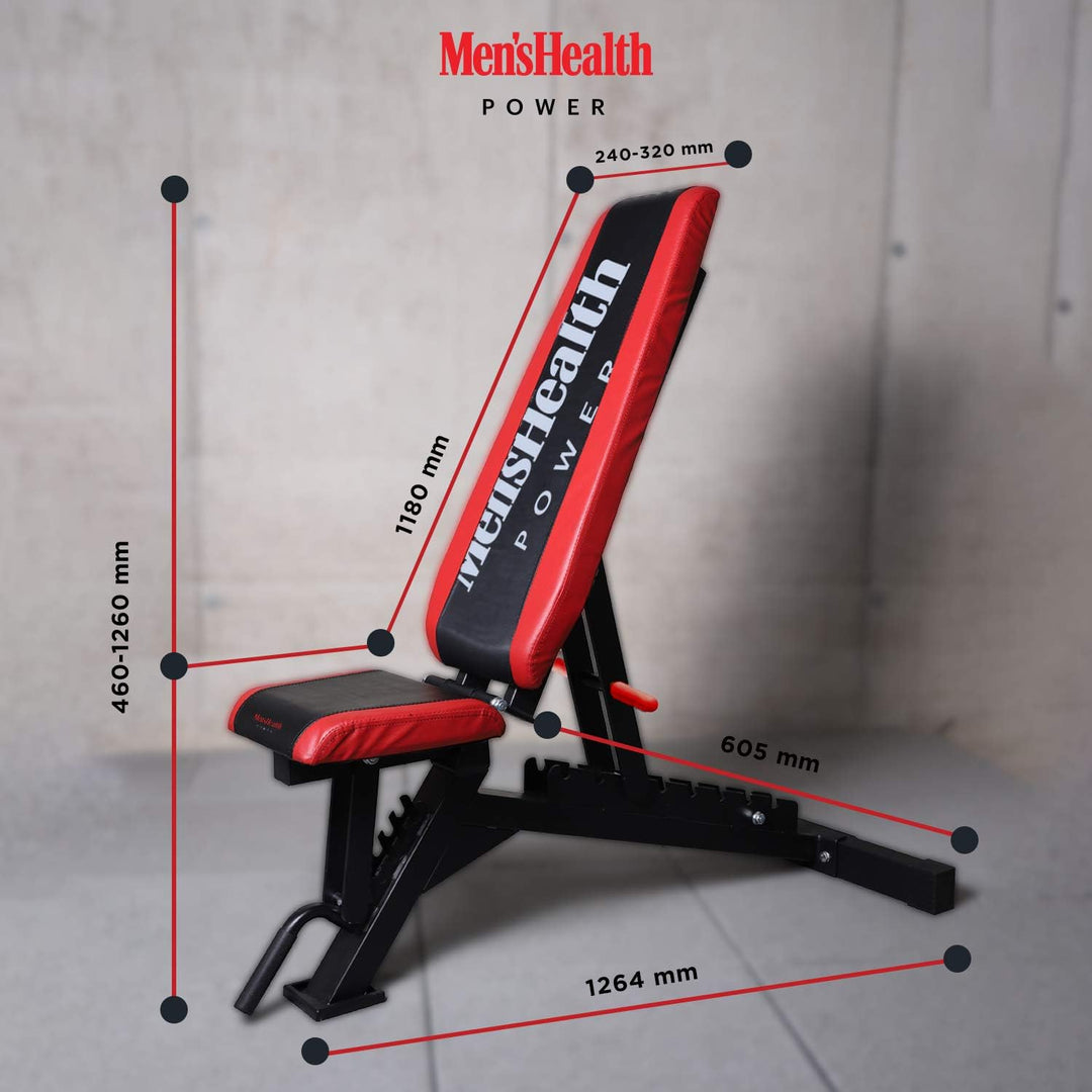 Bancă înclinată pentru antrenament – negru/roșu, Lukadora