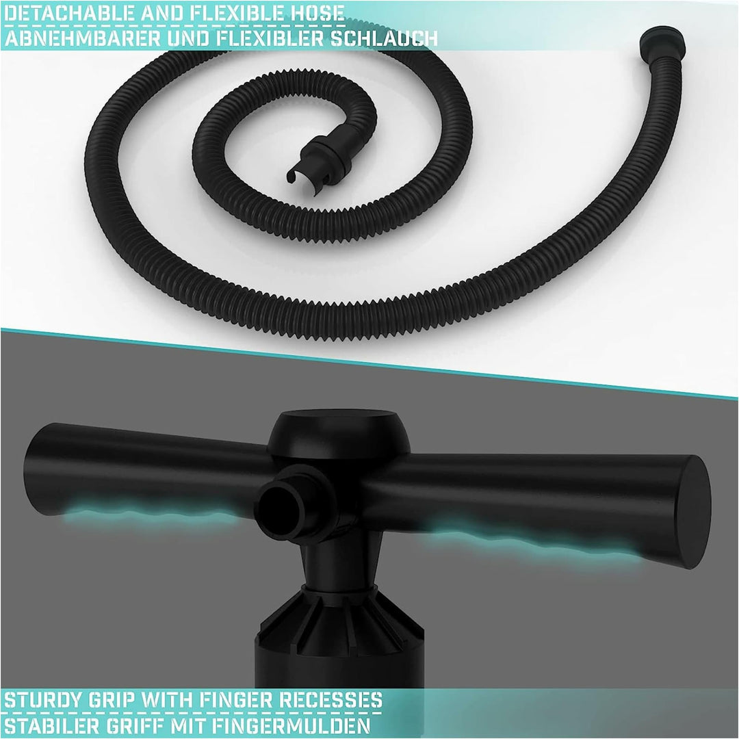 Pompa de aer, portabila, cu manometru, Physionics - Gorilla Sports Ro