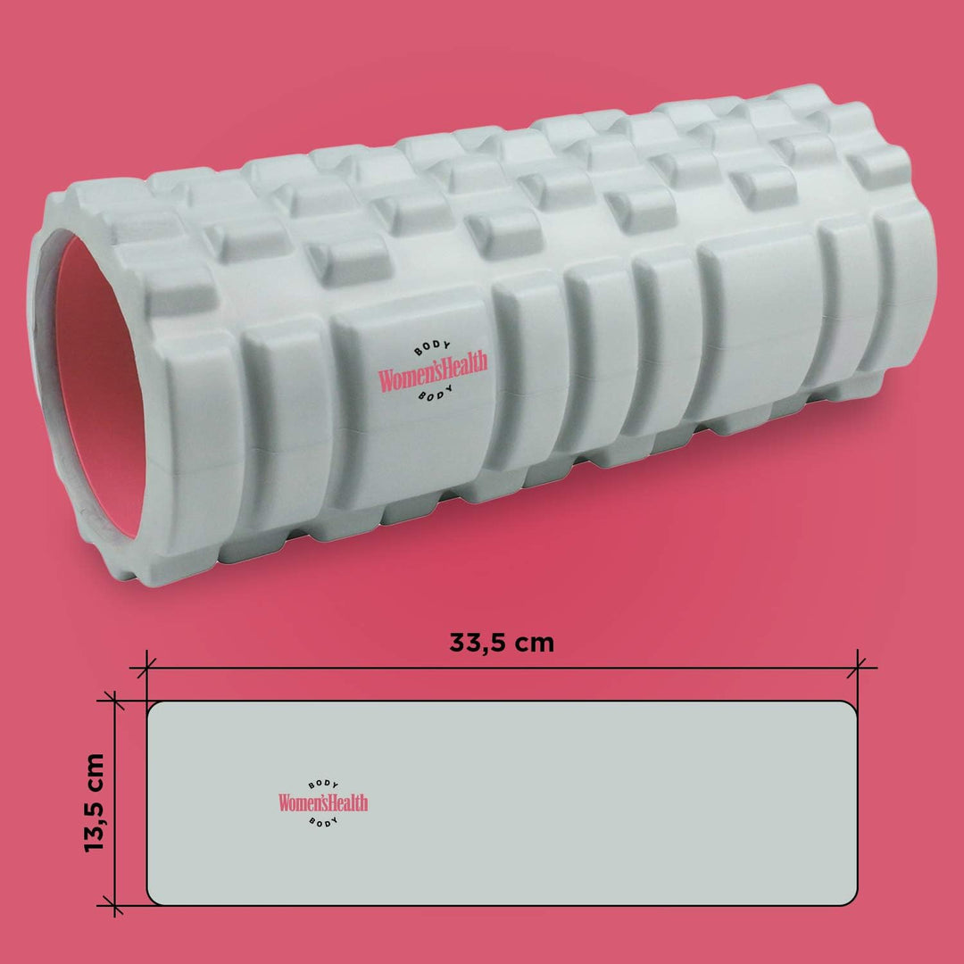 Rolă pentru fascia, gri/roz, Lukadora