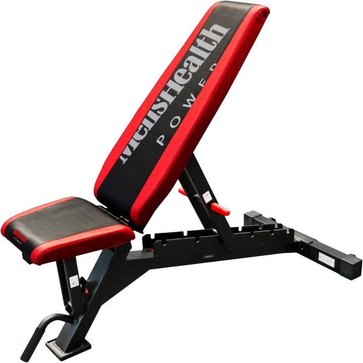 Bancă înclinată pentru antrenament – negru/roșu, Lukadora