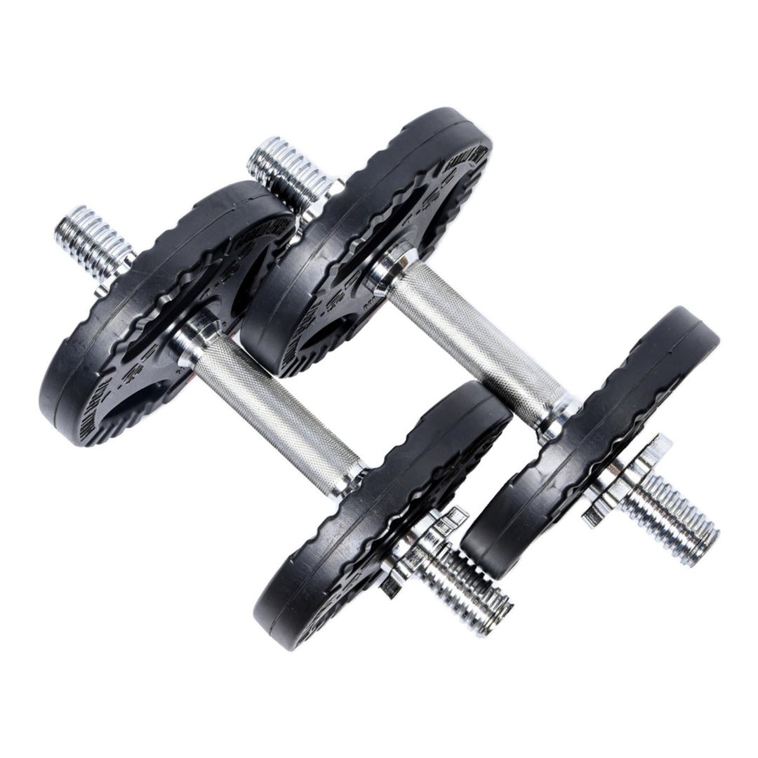 Set gantere reglabile din ciment cu grip de 10 KG - Gorilla Sports Ro