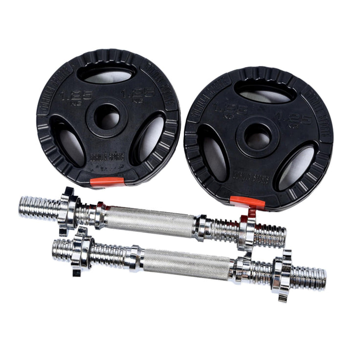 Set gantere reglabile din ciment cu grip de 10 KG - Gorilla Sports Ro