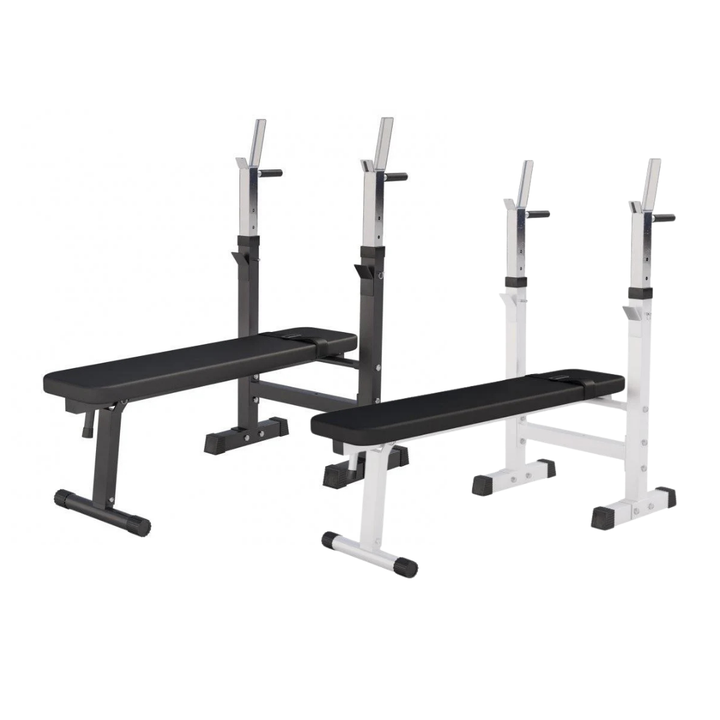 Banca piept cu suport reglabil, Alb/Negru Gorilla Sports