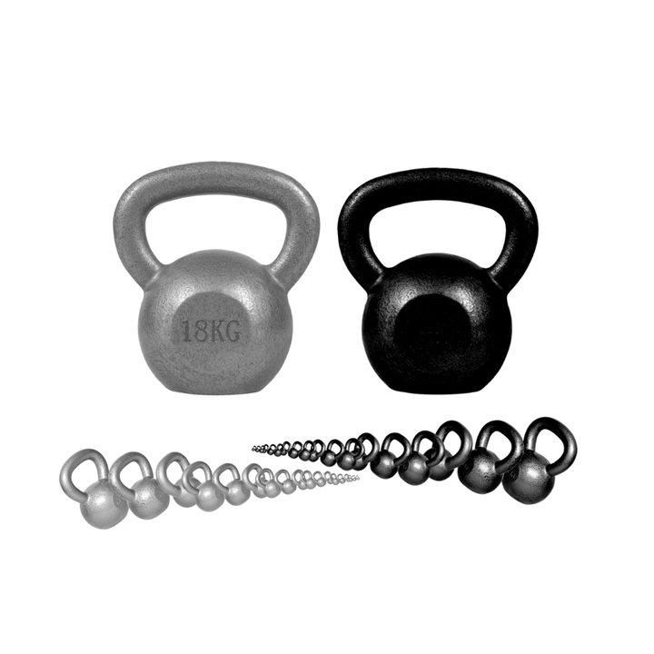 Kettlebell din fier Argintiu/Negru 2-32kg Gorilla Sports